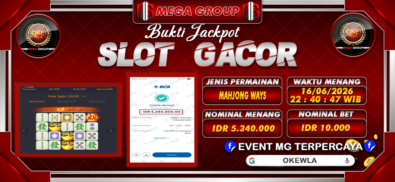 Bukti JP situs Okewla hari Rabu, 17 Juni 2026