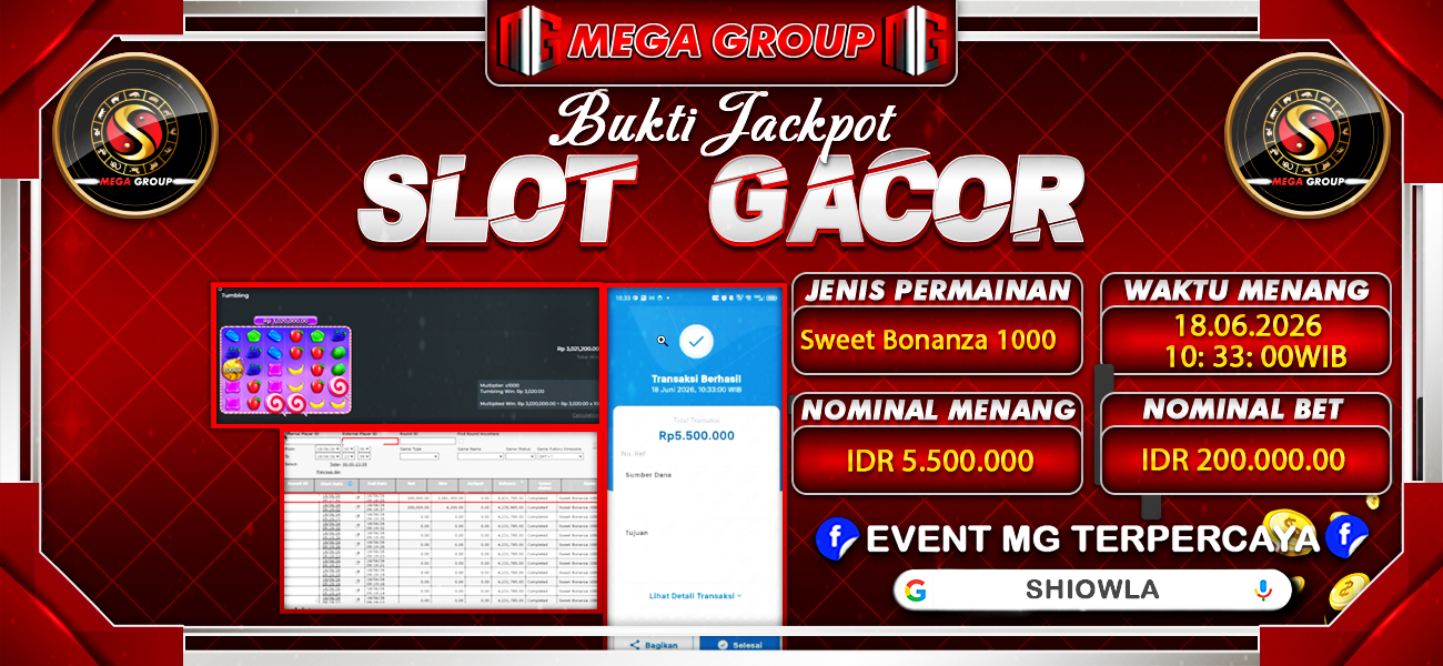 Bukti JP situs Shiowla hari Kamis, 18 Juni 2026